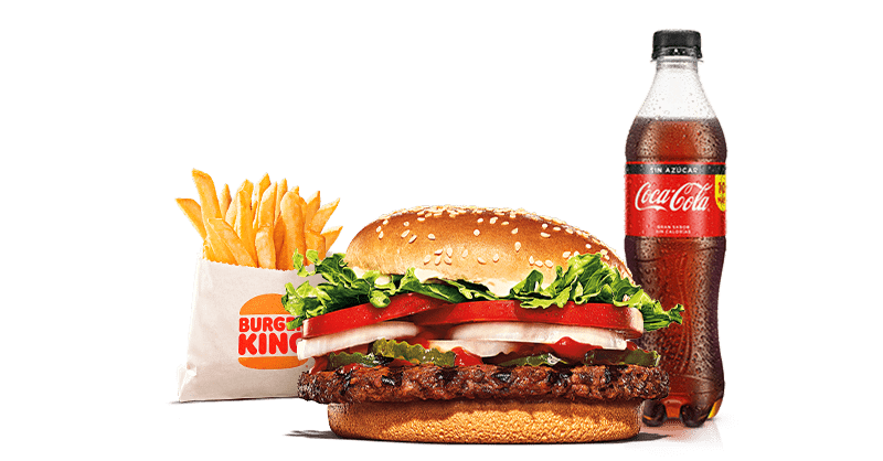 Qué productos y ofertas especiales tiene Burger King en Plan de Ayala 1 hamburguesas y papas fritas en burger king
